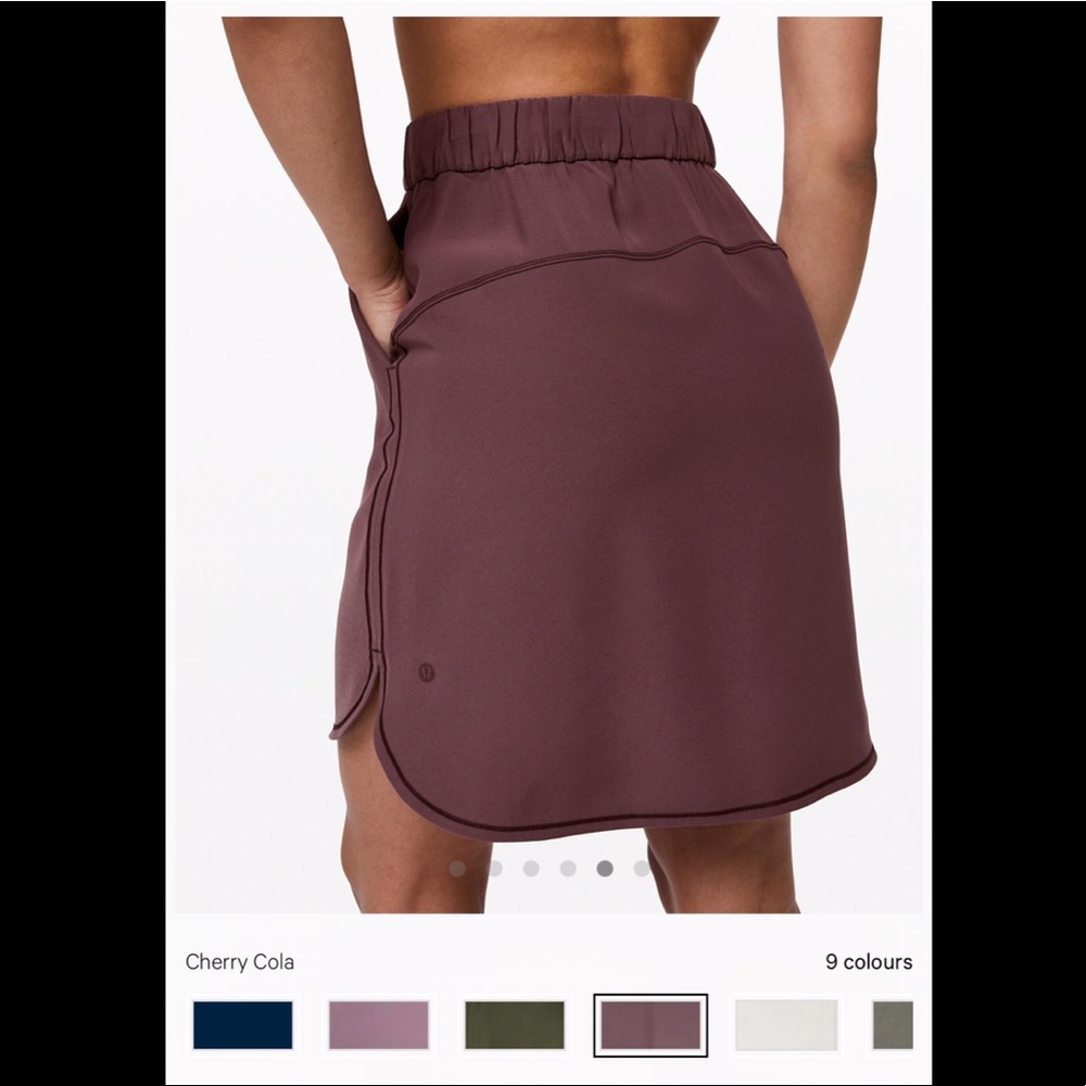 Lululemon On The Fly Skirt in Cherry Cola Size 10
